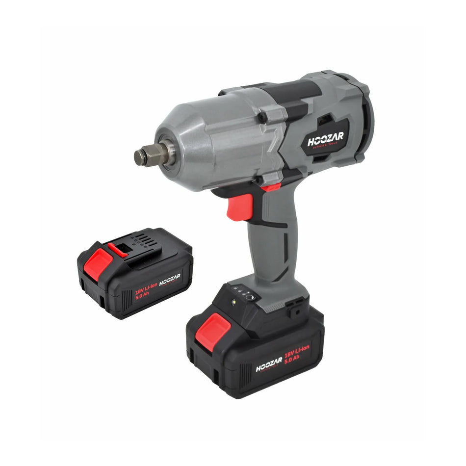Hoozar accu slagmoersleutel 1/2" 18 V 2×5.0 Ah 1000 Nm IW30BL-T2