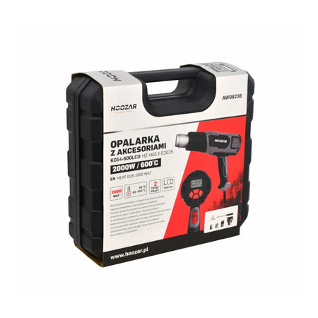 Hoozar heteluchtpistool 2000 W met temperatuurregeling en LCD-display