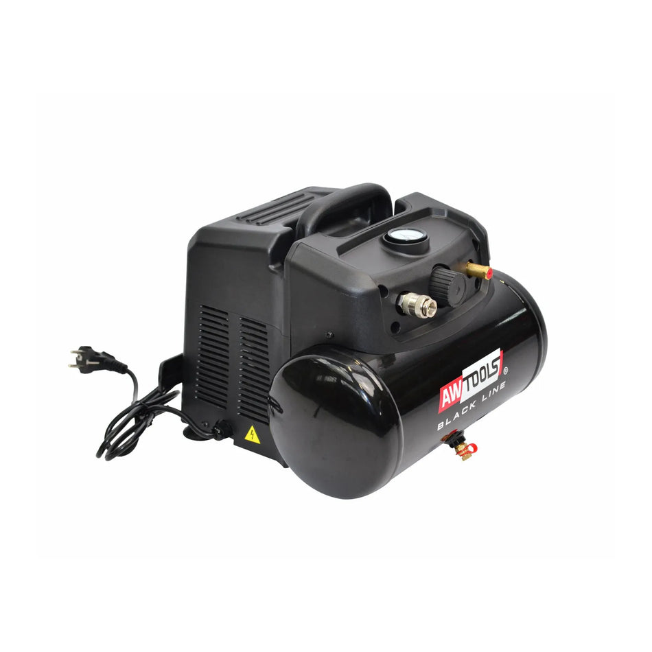 AWTools Compressorpomp AC6 zonder olie 6L 1,5HP Black Line