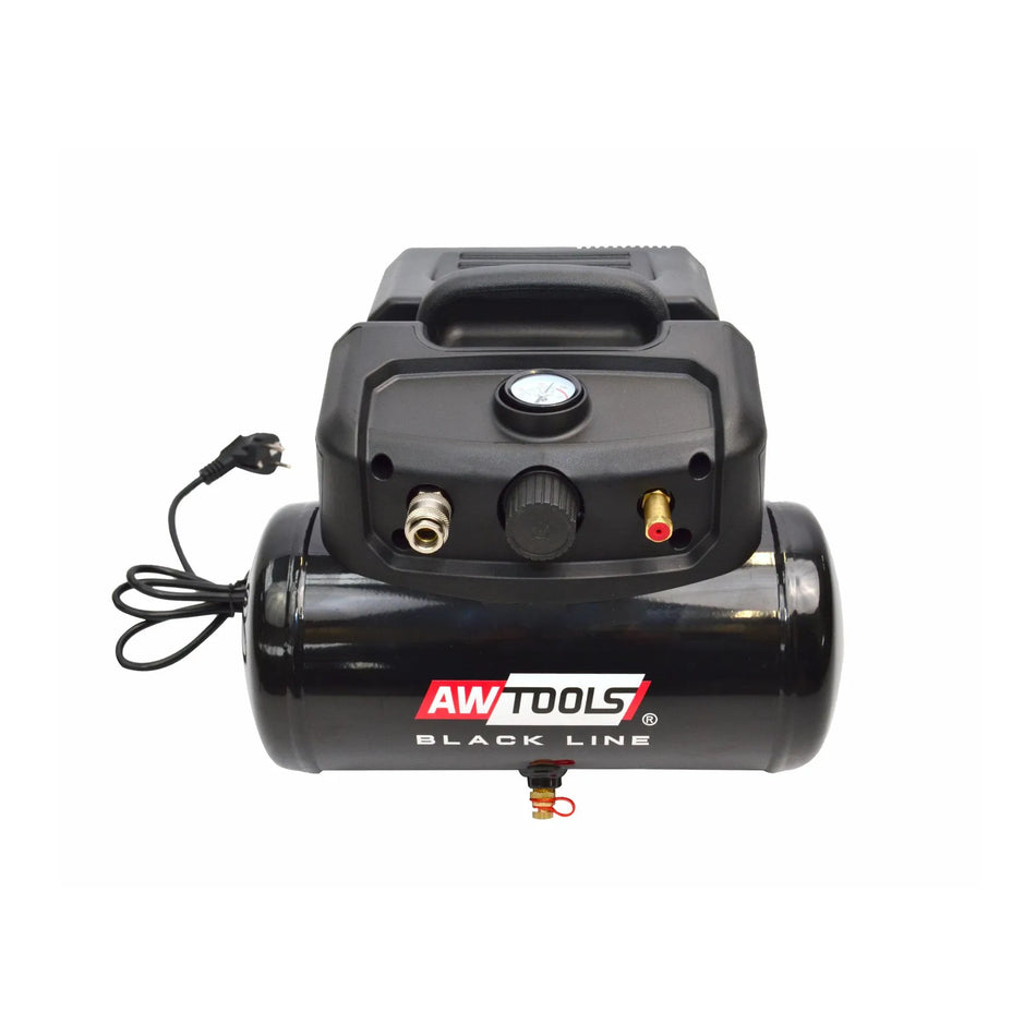 AWTools Compressorpomp AC6 zonder olie 6L 1,5HP Black Line