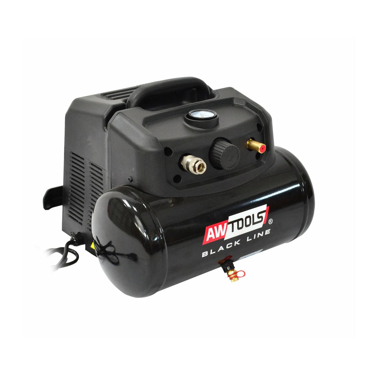 AWTools Compressorpomp AC6 zonder olie 6L 1,5HP Black Line