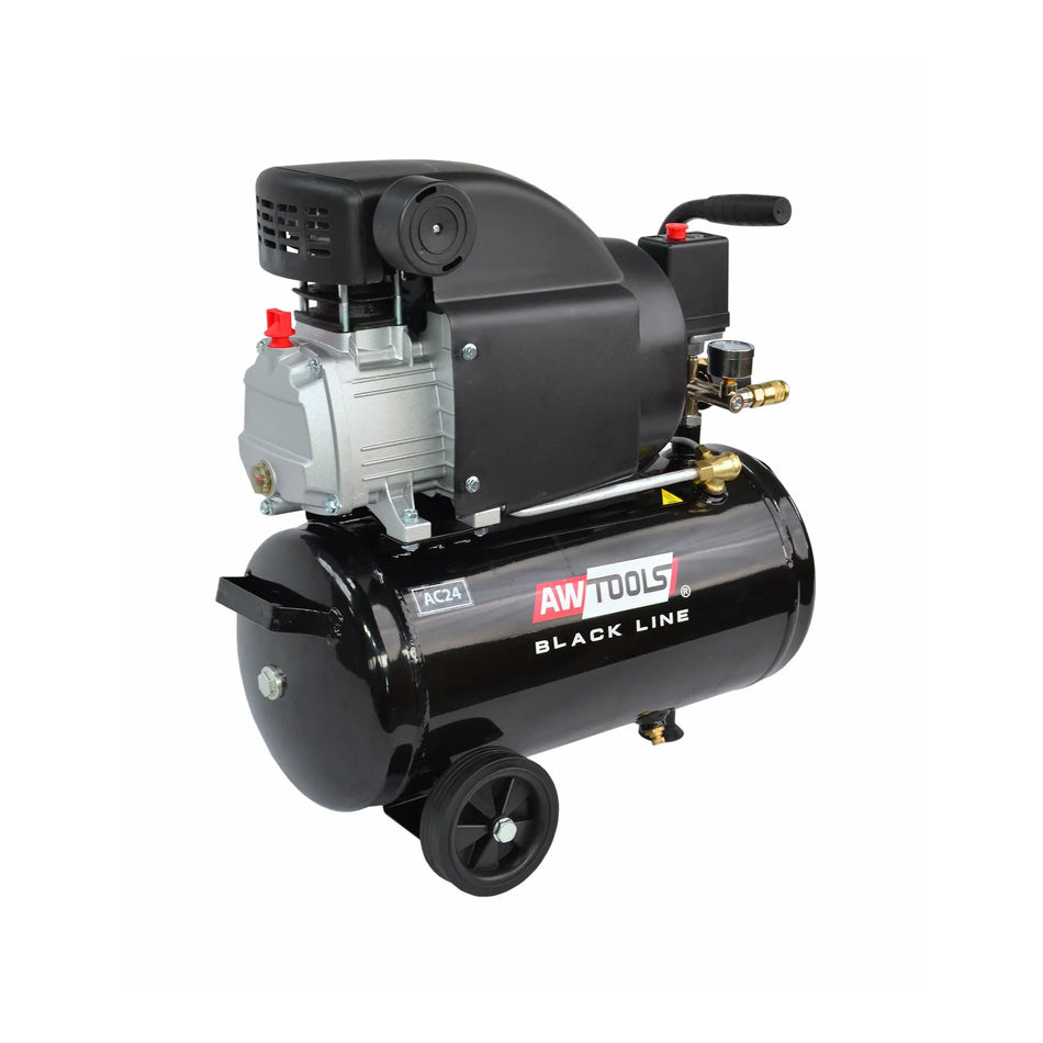 AWTools Compressor met oliecircuit 24L 2,0 kW Black Line