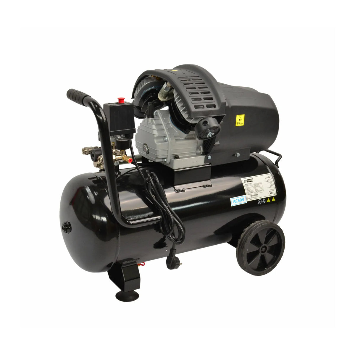 AWTools Compressor olie met dubbele V-cilinders 50L 3,0 kW