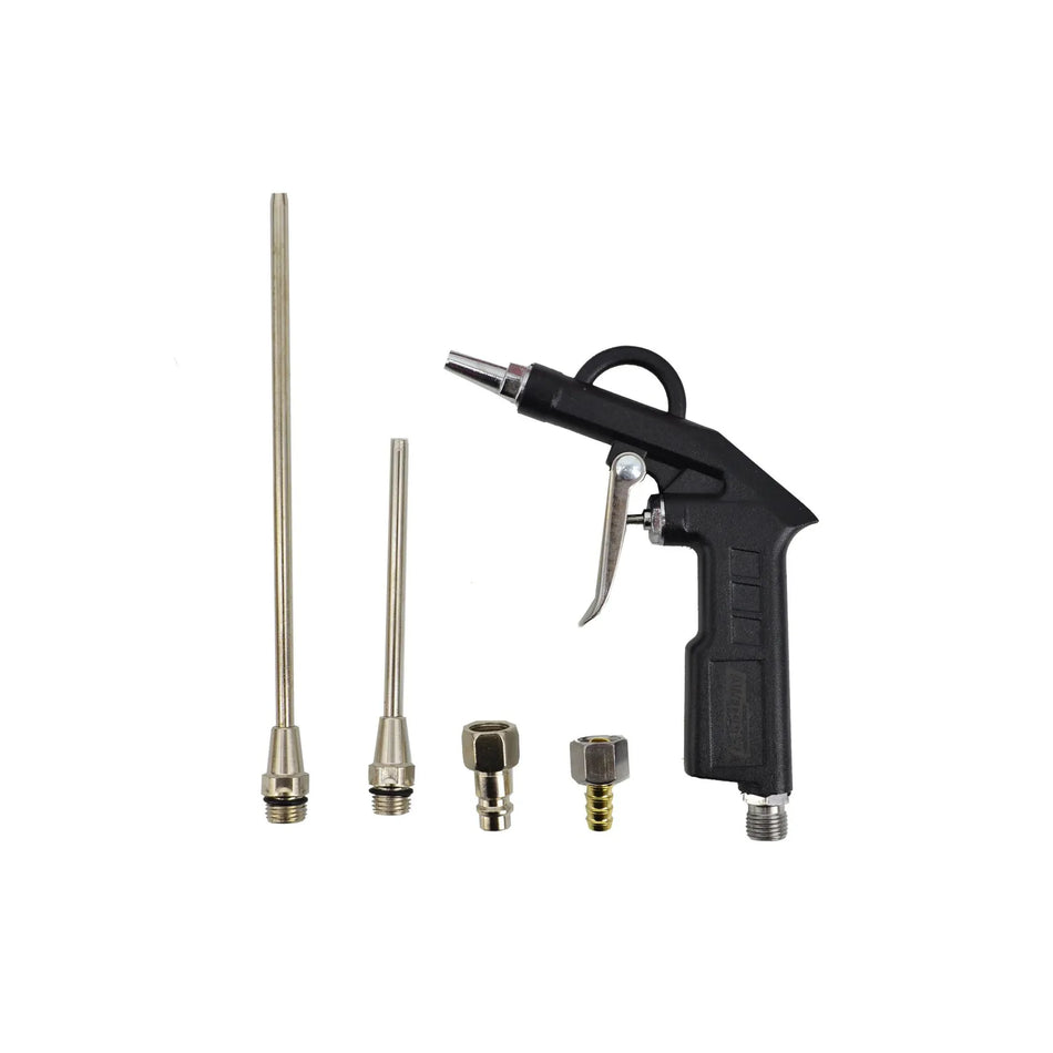 AWTools Blaspistool met 3 metalen nozzles 2,5/12/22cm