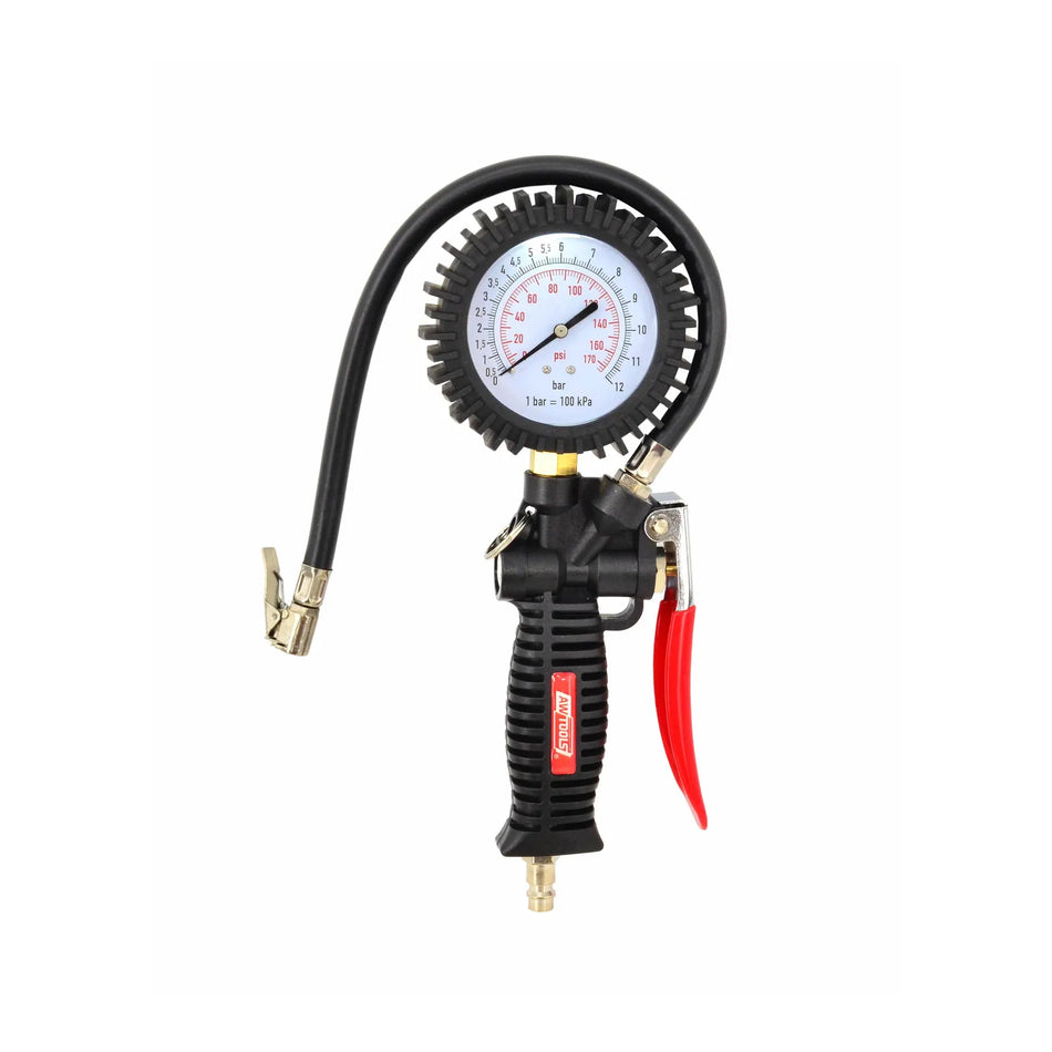 AWTools pompstift met analoge manometer en 36cm slang