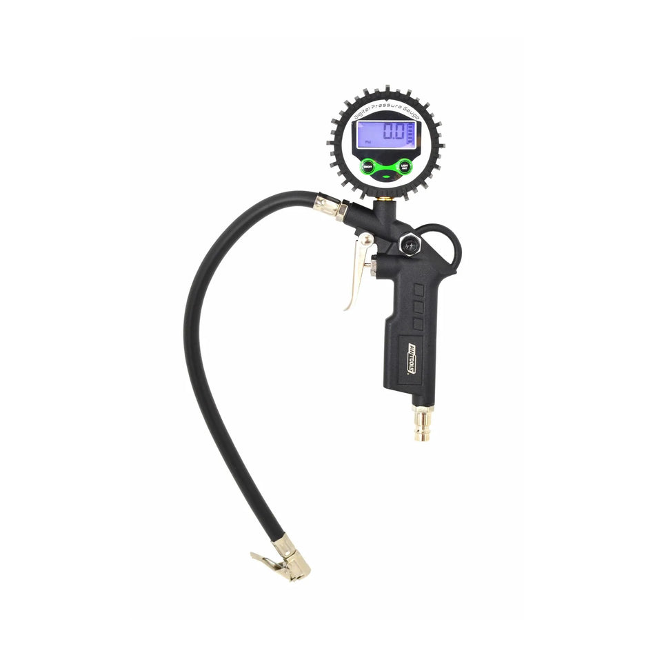 AWTools pomp- en manometerpistool met digitaal LCD-display TG-7 36cm slang