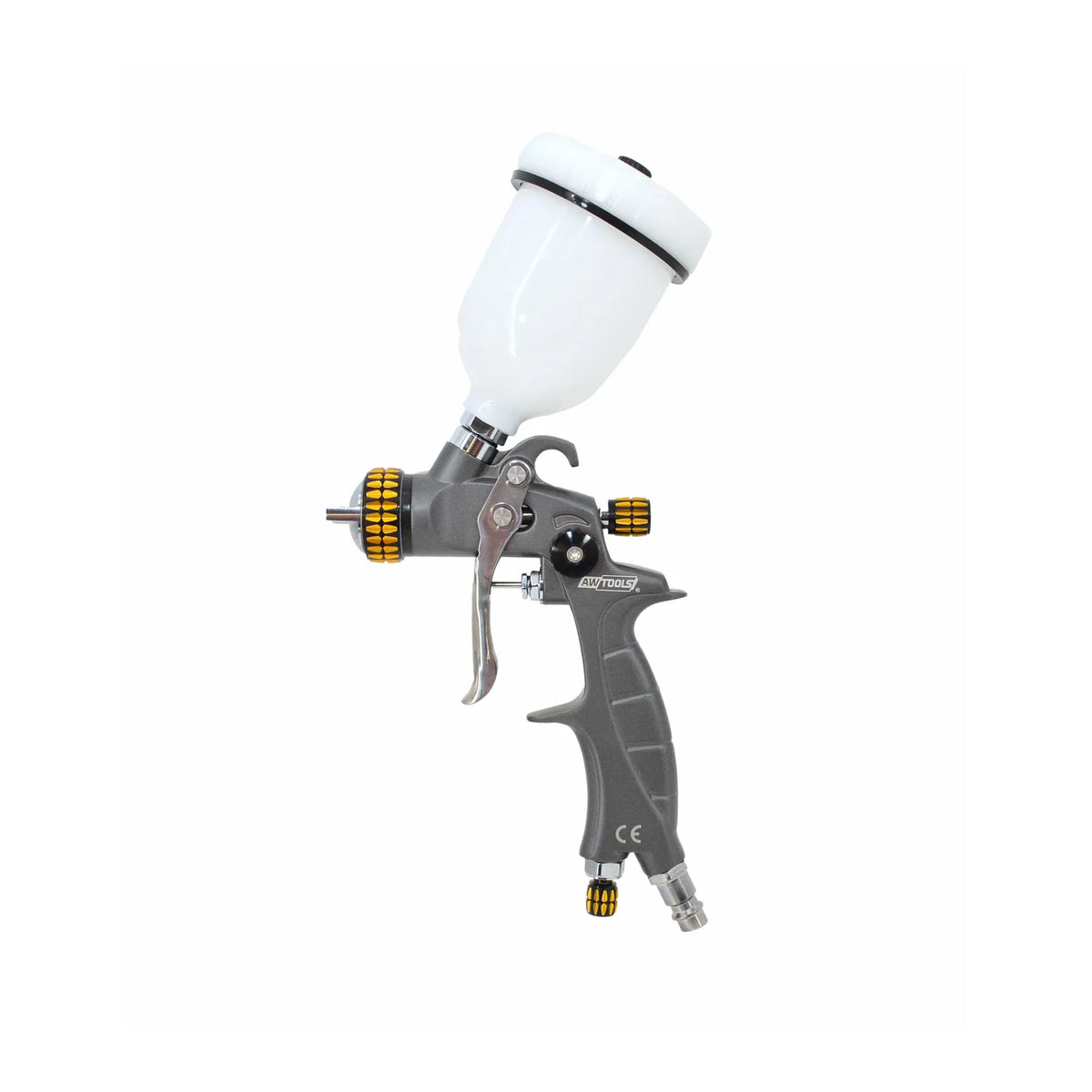 AWTools Lakspuit met bovenreservoir mini HVLP 1,0mm 100ml