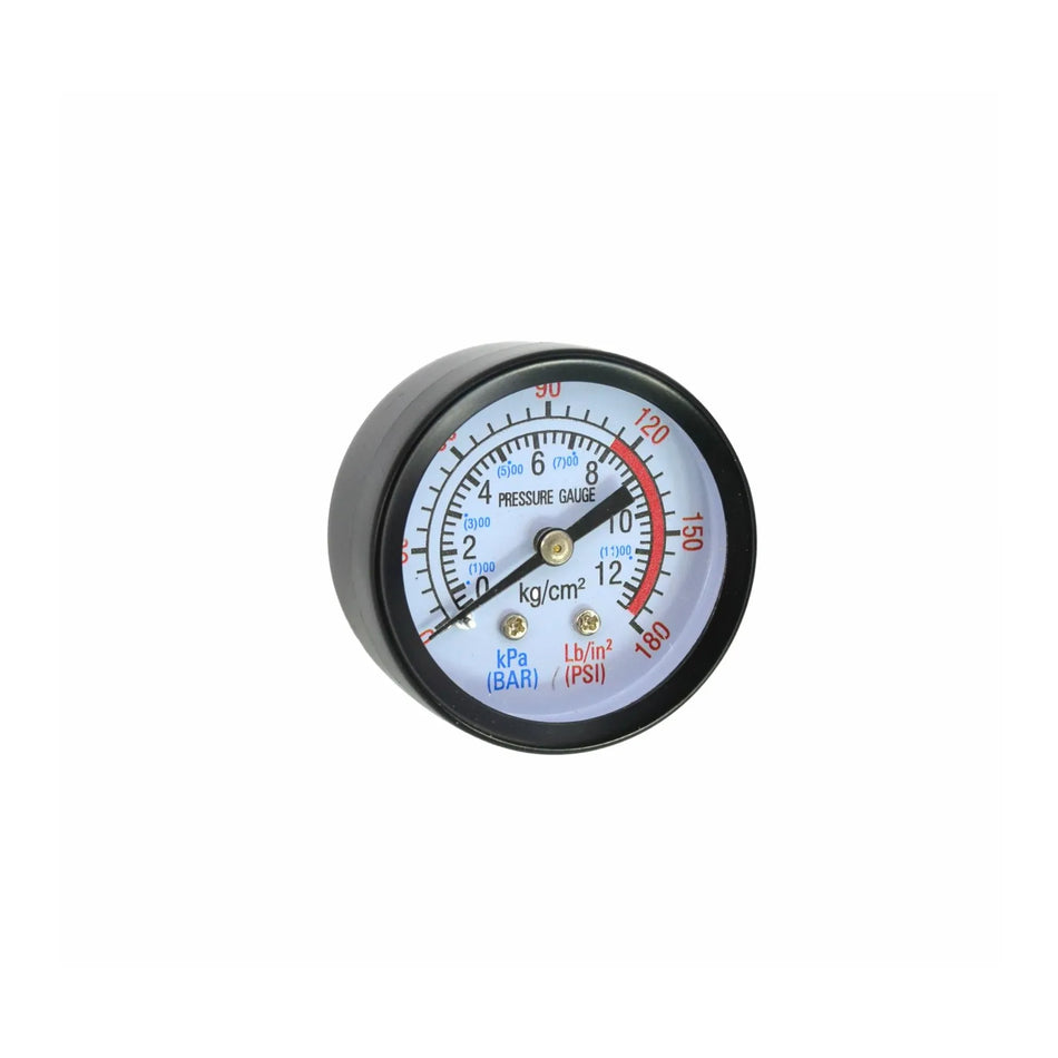 manometer met achteraansluiting 0-12 bar 50 mm