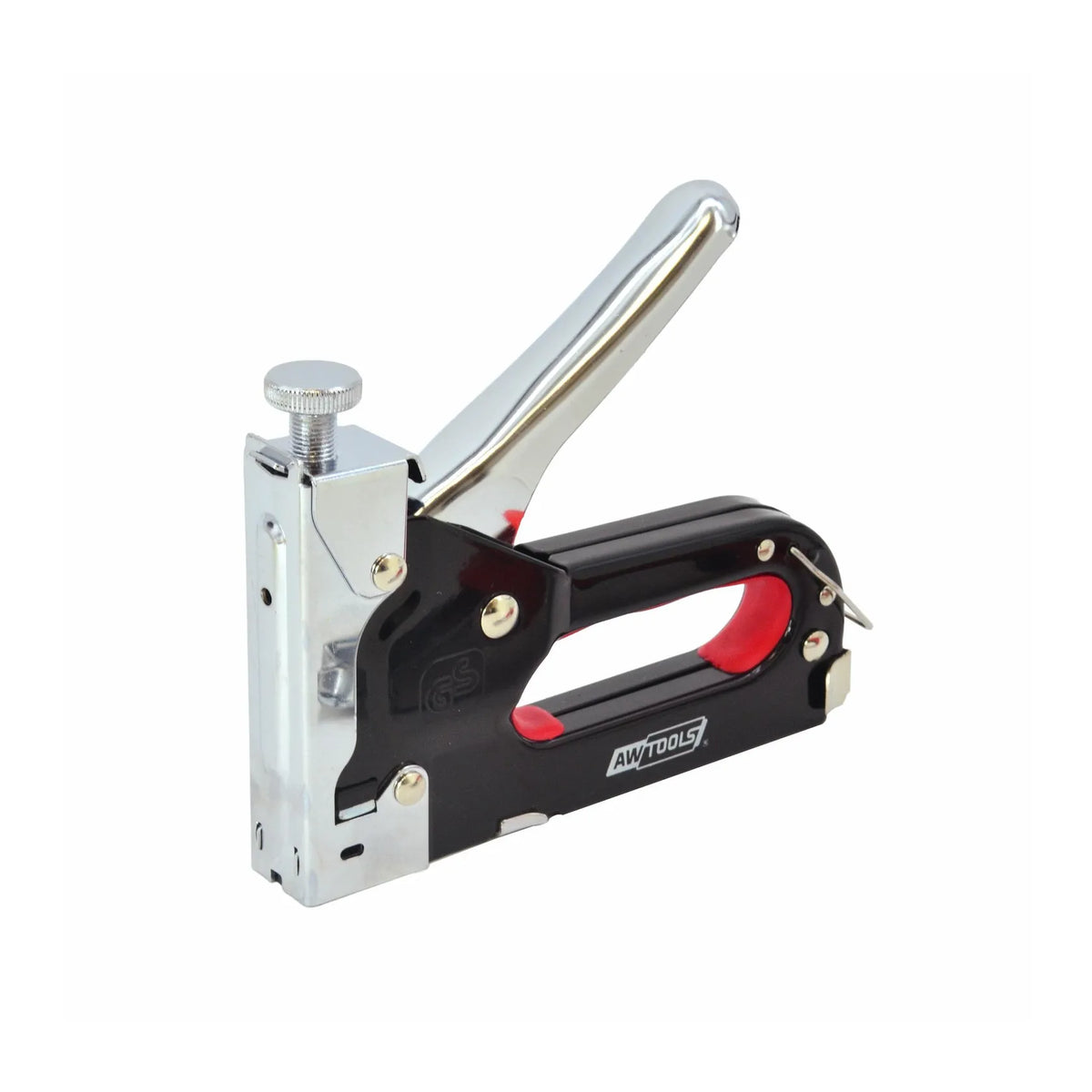 AWTools Zwarte metalen nietmachine 4 - 14 mm met chromen afwerking