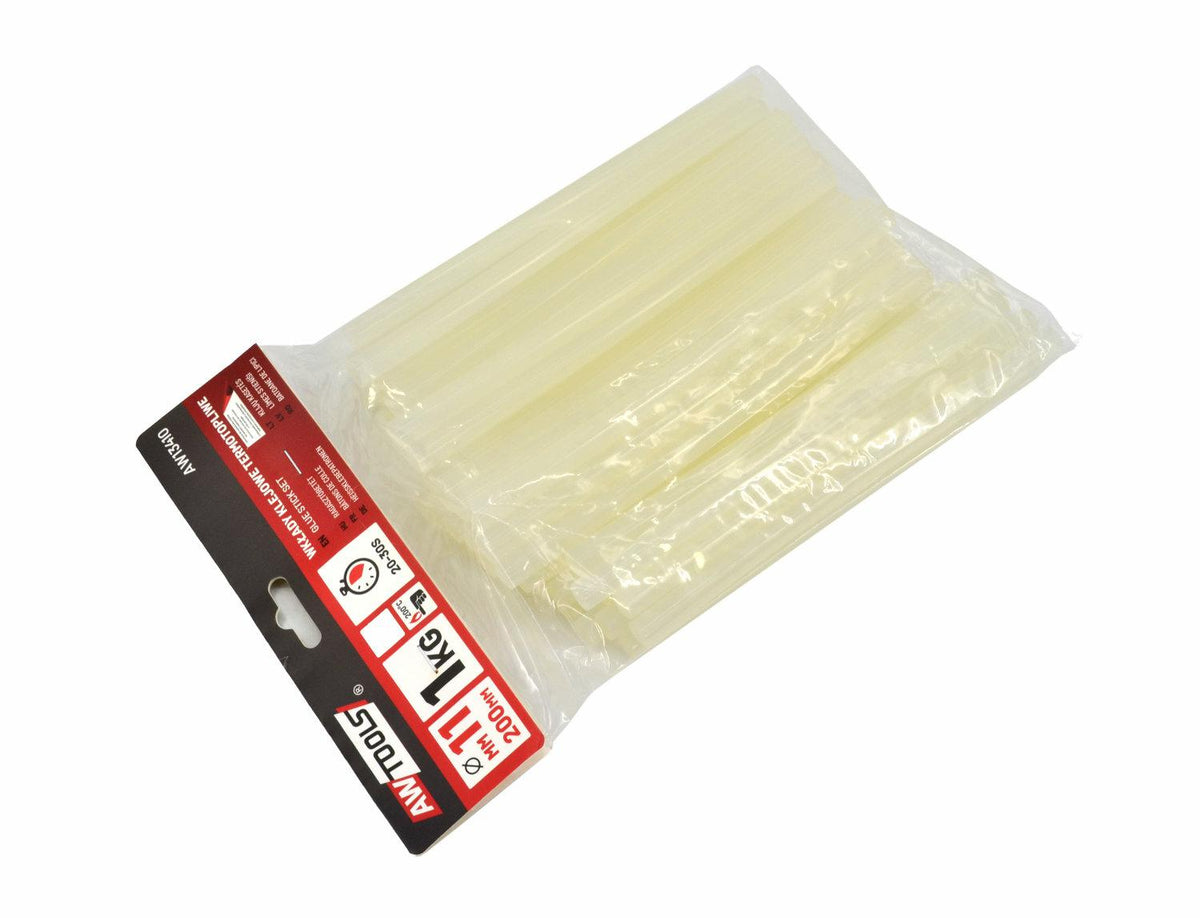 AWTools Lijmpatronen voor elektrische pistolen transparant 11,2mm x 200mm 1 kg