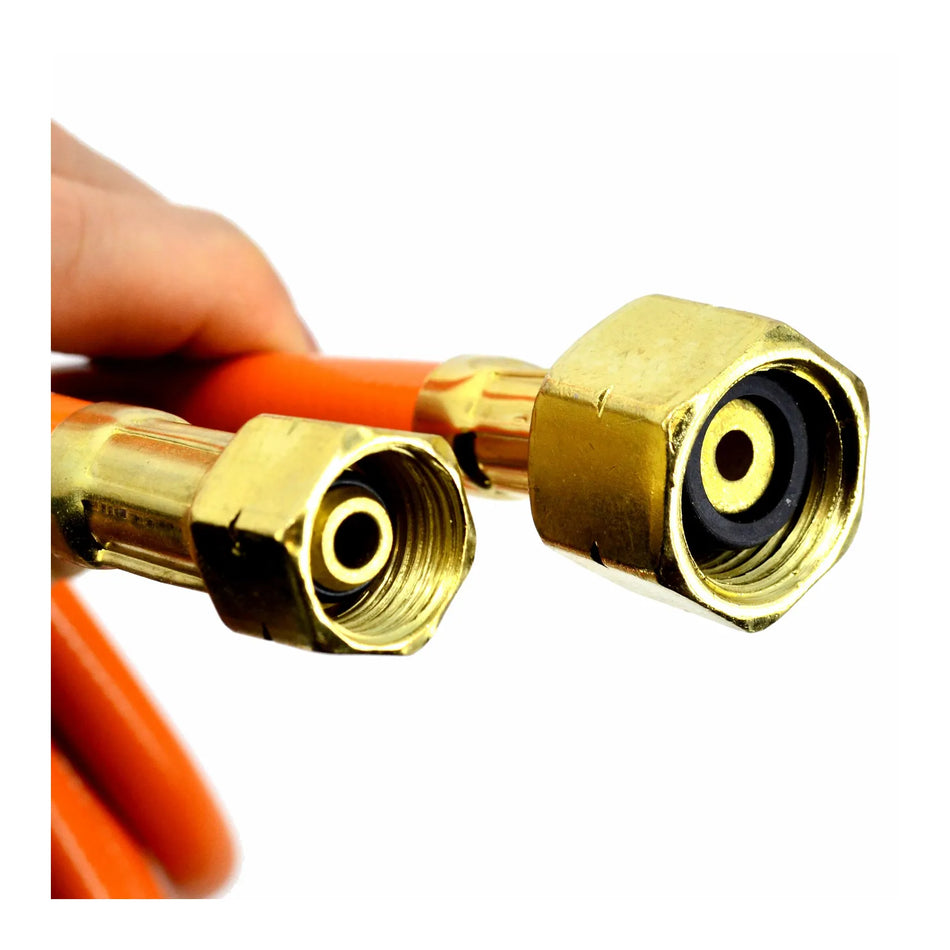 AWTools Gas aansluitslang PVC met messing koppelingen 8mm x 2m