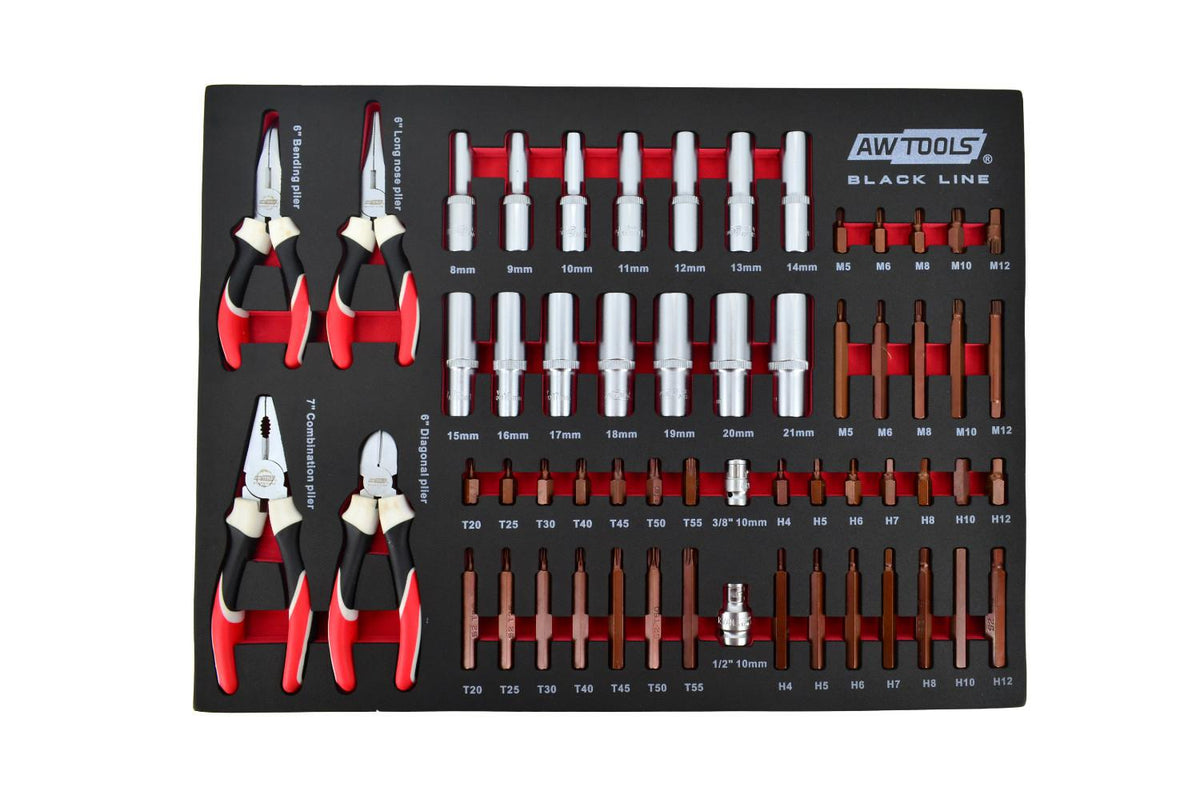 AWTools Werkplaatswagen met 177-delige gereedschapset