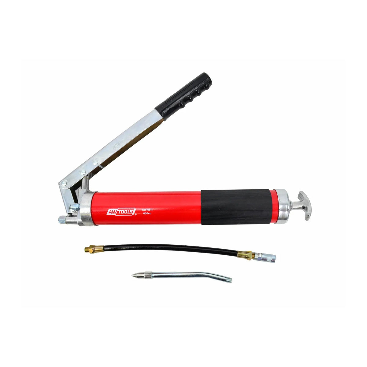 AWTools handvetspuit met antislip 600ml rood
