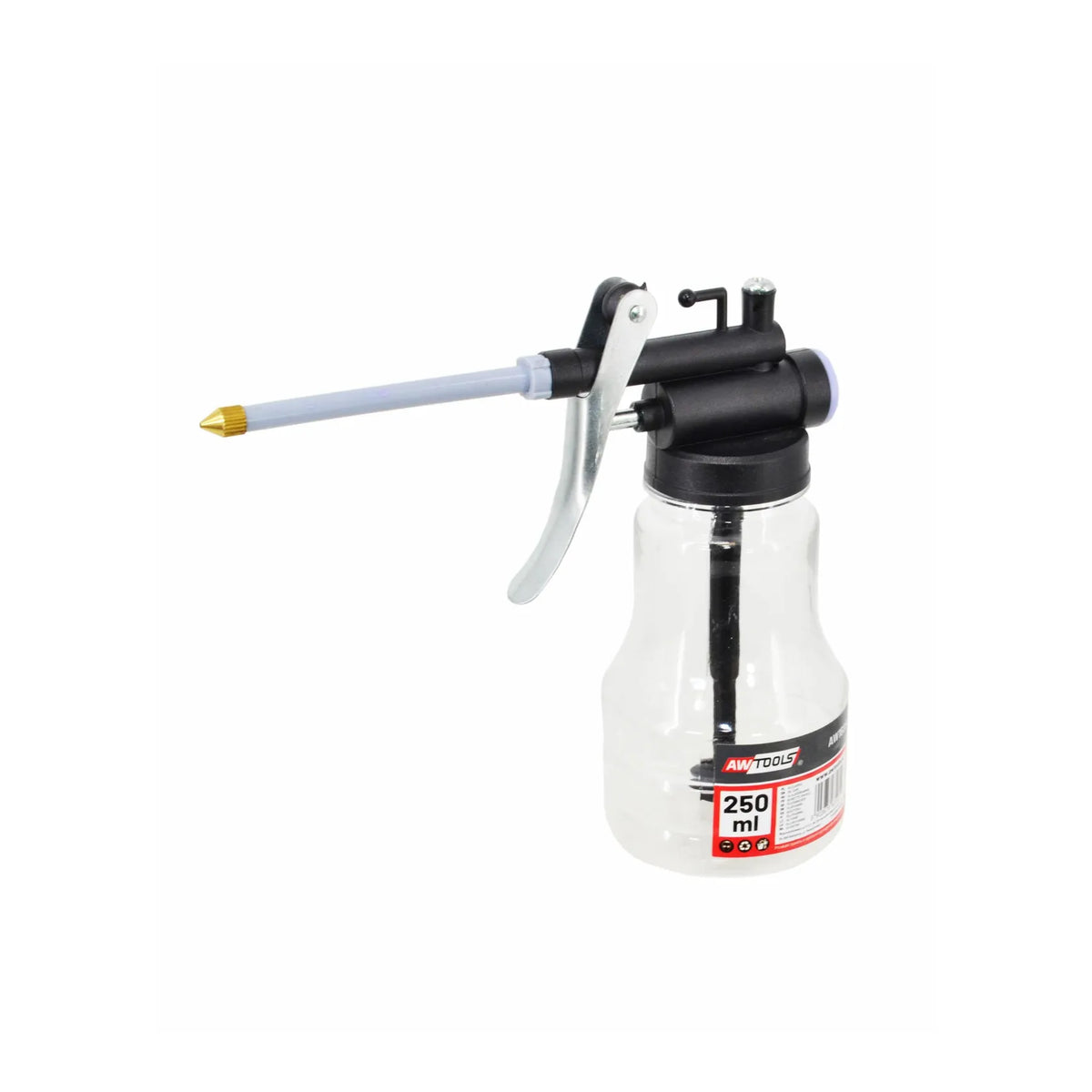 AWTools Oliekan kunststof transparant 250 ml