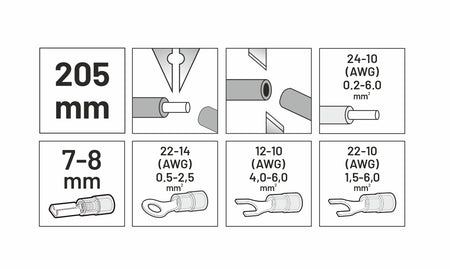 AWTools Multifunctionele striptang set 250 stuks 600 gram