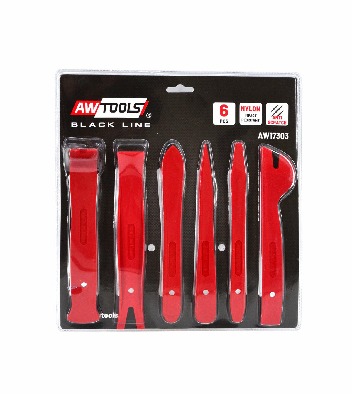 AWTools Set bekledingsverwijderaars van nylon 6-delig