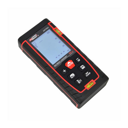 AWTools Laserafstandsmeter met LCD en waterpas 50m