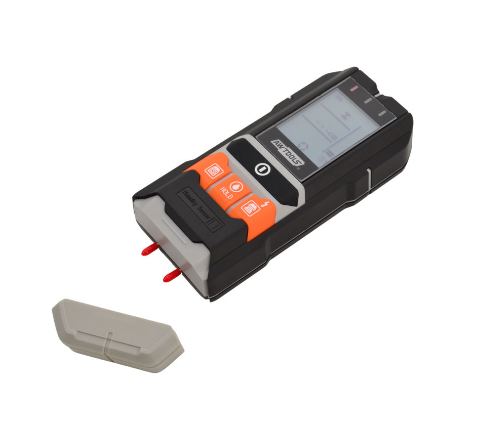 AWTools Wanddetector met vochtsensor 4-in-1 266 gram