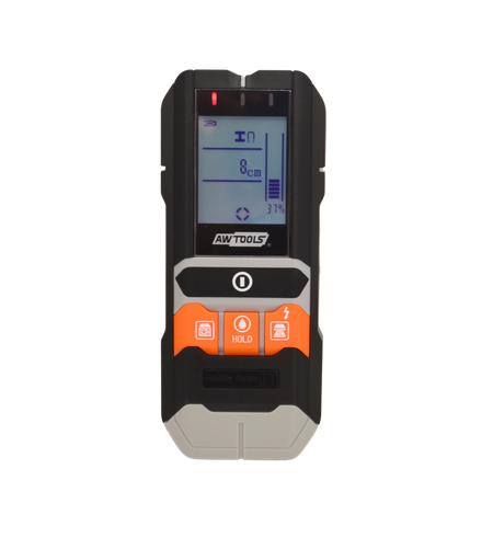 AWTools Wanddetector met vochtsensor 4-in-1 266 gram