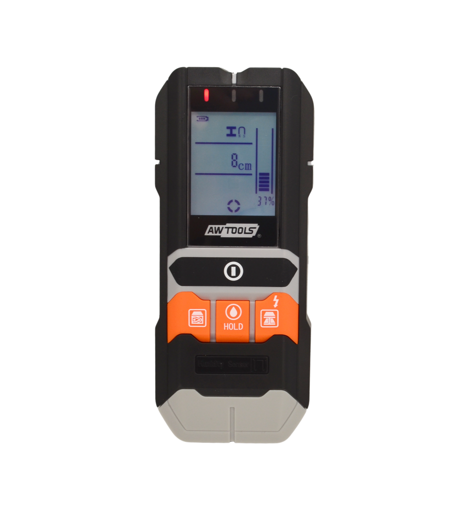 AWTools Wanddetector met vochtsensor 4-in-1 266 gram