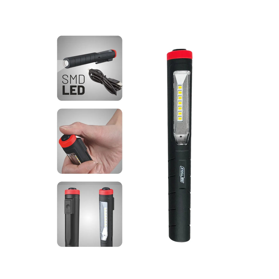 AWTools Werkplaatslamp Easy LED 7x0,2 W + 1x1 W SMD 170x22x26 mm 100 - 120lm
