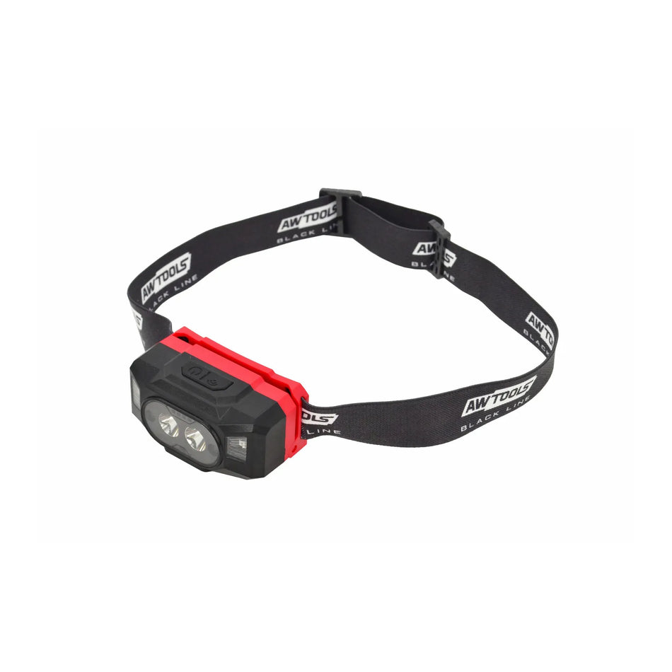 AWTools Hoofdlamp LED USB 6 functies powerbank Black Line 75x40x40 mm