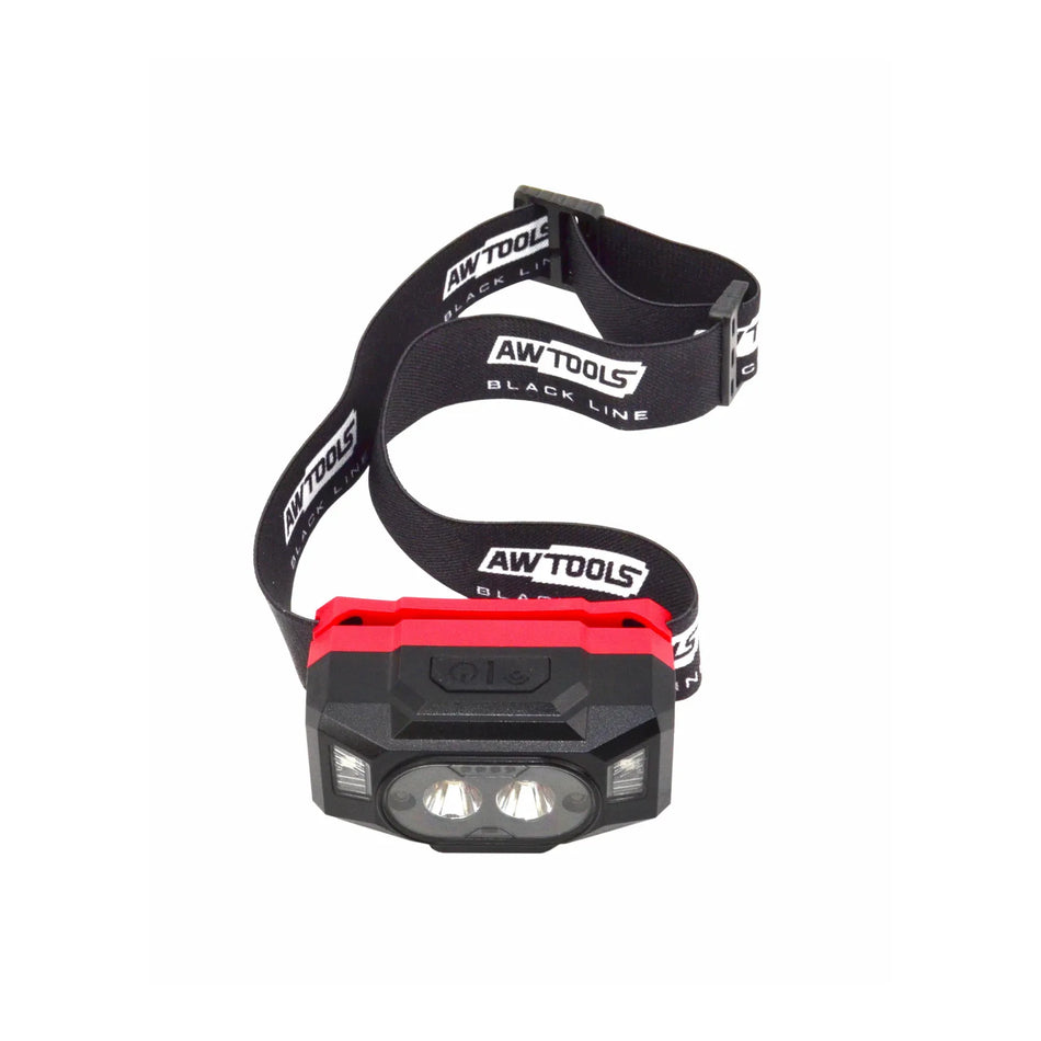 AWTools Hoofdlamp LED USB 6 functies powerbank Black Line 75x40x40 mm