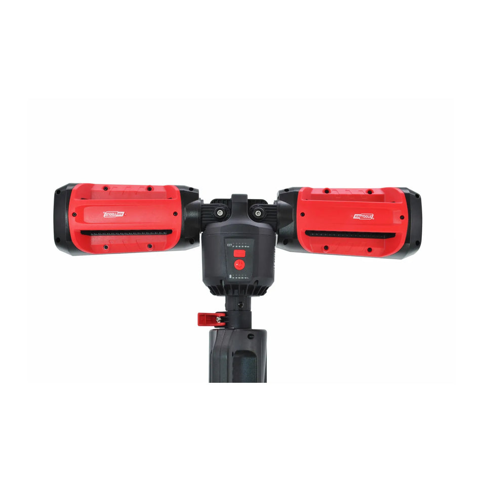 AWTools acculamp twin head met statief 14,8V 6000 lumen