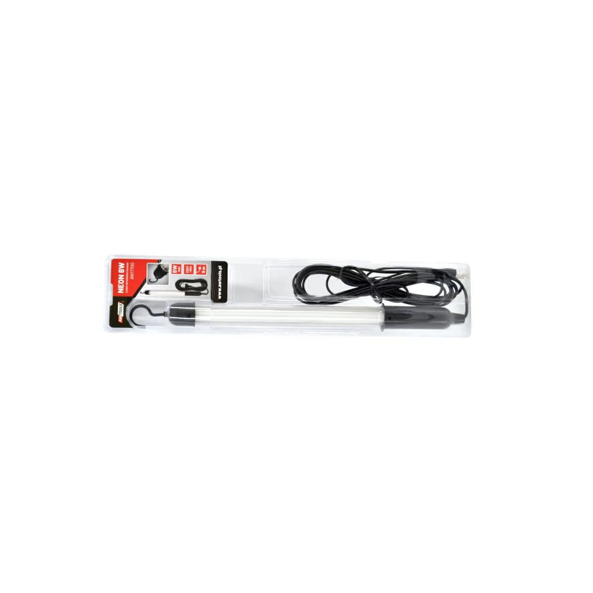 AWTools Neonlamp 8 W 230 V met draaibare haak 42 cm