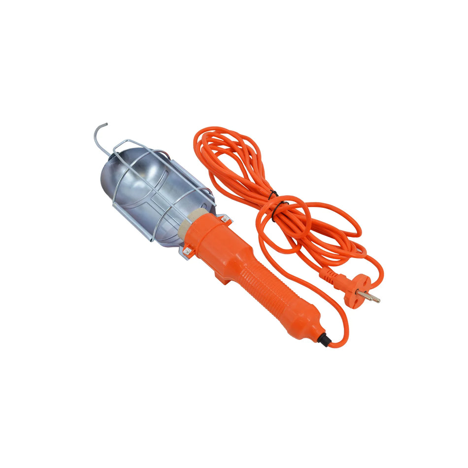 AWTools Werkplaatslamp met metalen kap 60 W 220 V 10m rubberkabel