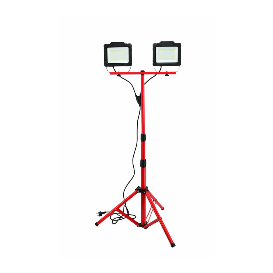 AWTools LED-reflector met statief 2x50W 1,6m