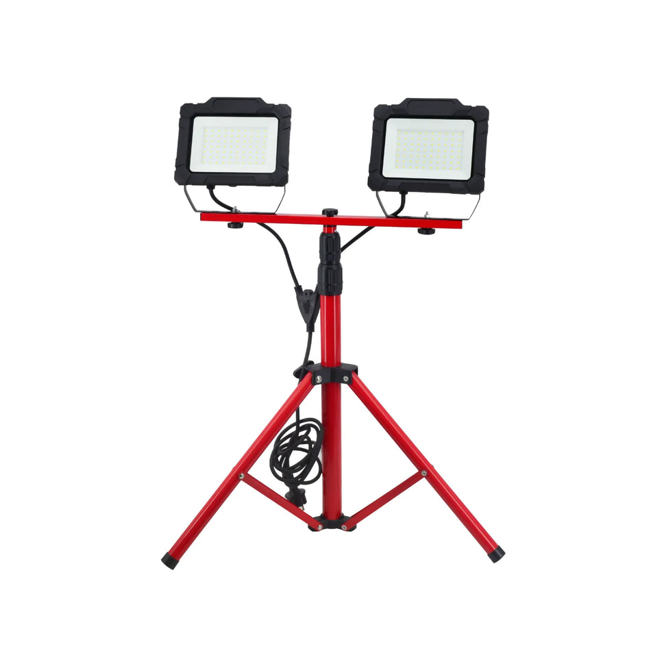 AWTools LED-reflector met statief 2x50W 1,6m