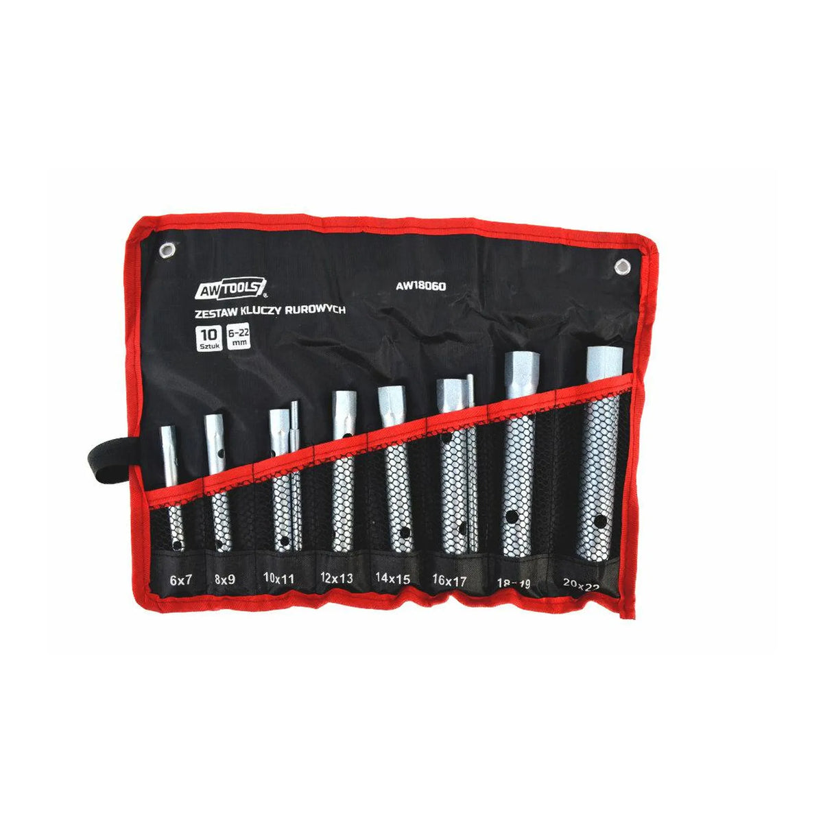 AWTools Rats steeksleutel set 10-delig 6 - 22 mm met 2 verlengstangen