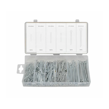 AWTools Rechte borgpennen set 555 stuks assortiment verzinkt