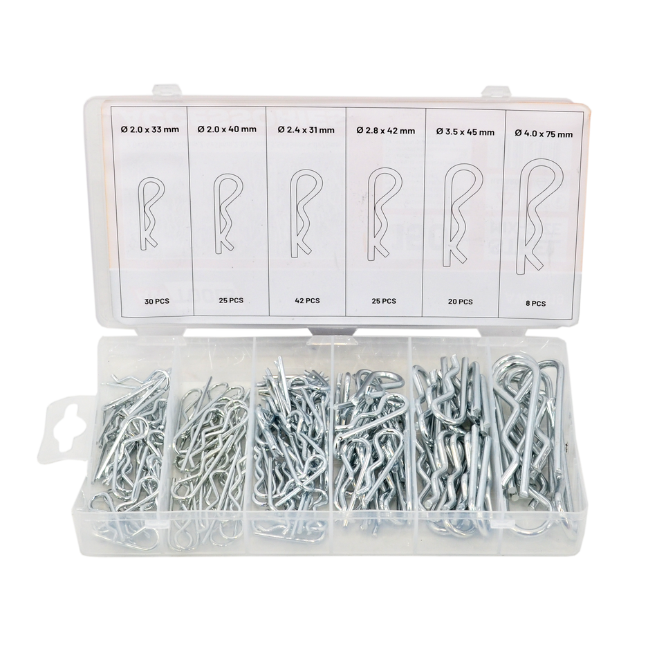 AWTools Veerclips mix voor beveiligen 150 stuks