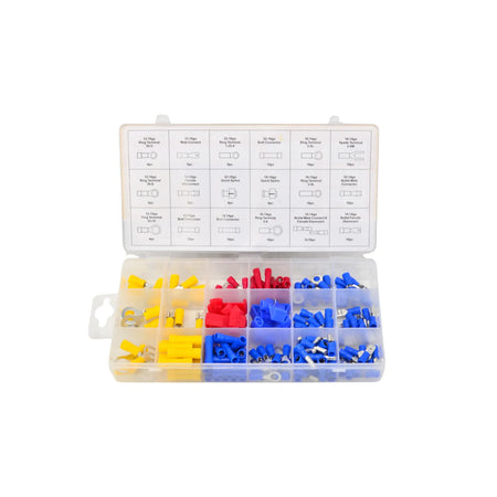 AWTools Geïsoleerde elektrische kabelaansluitingen 160 stuks assortiment