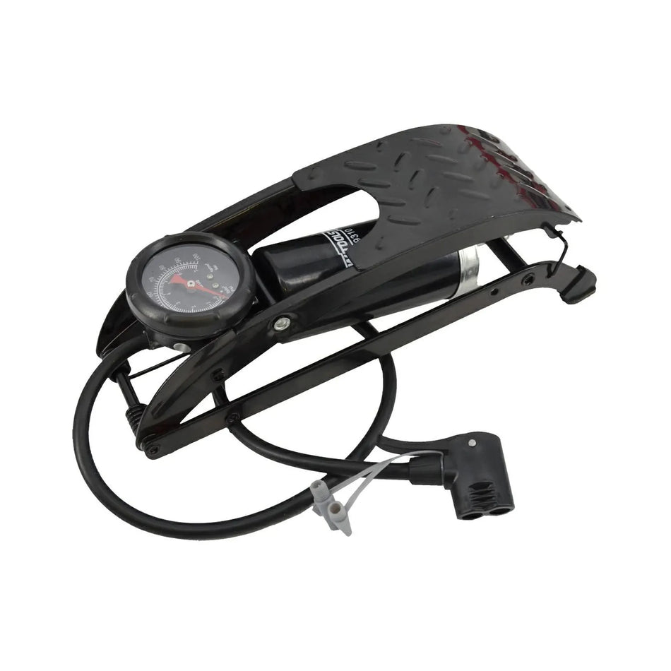 AWTools Voetpomp met Manometer 1 Cilinder