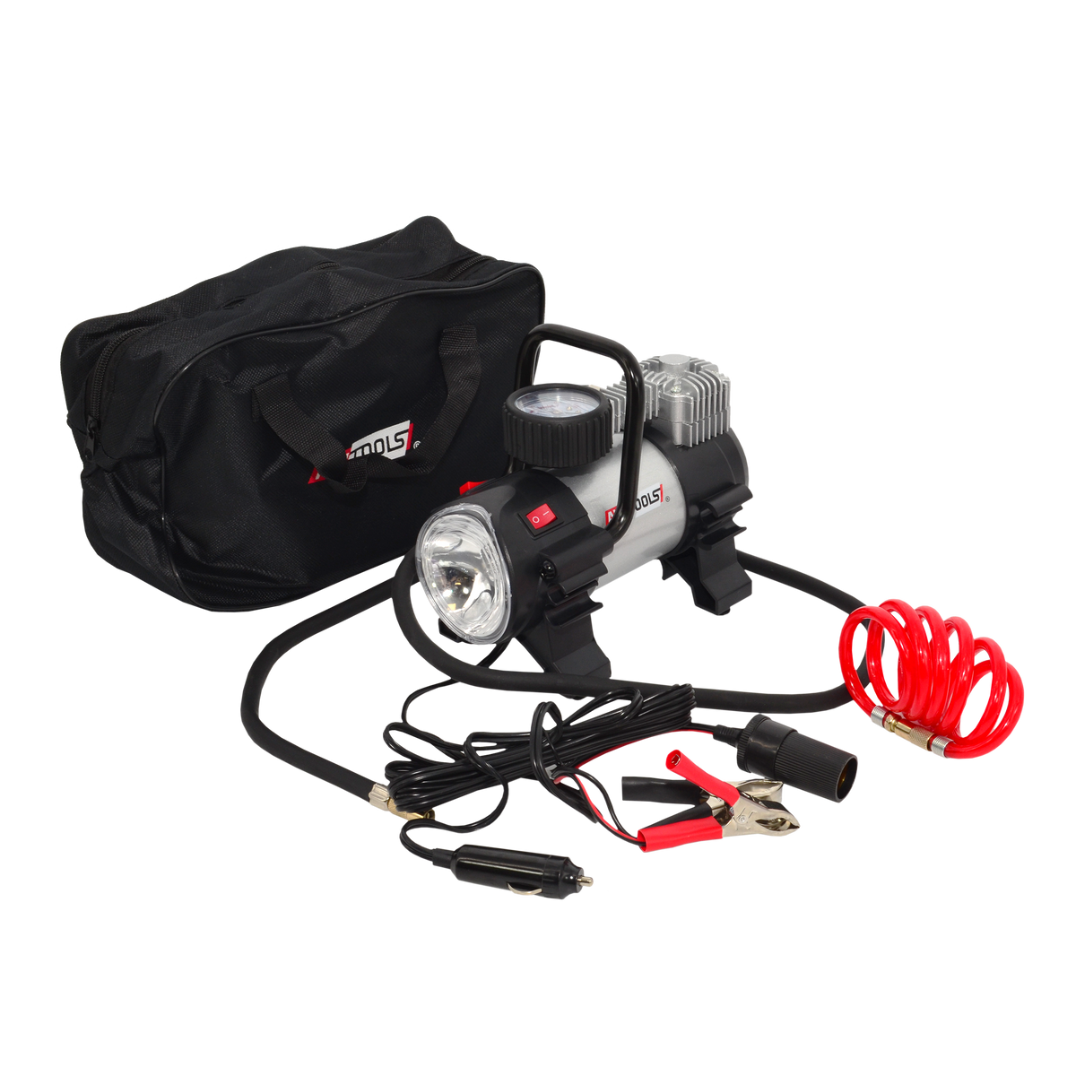 AWTools Autocompressor met ledlamp 12 V 180 W