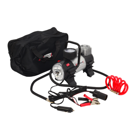 AWTools Autocompressor met ledlamp 12 V 180 W