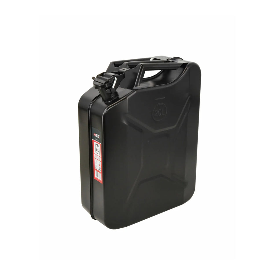 AWTools metaal brandstofkan met veilige sluiting 20L
