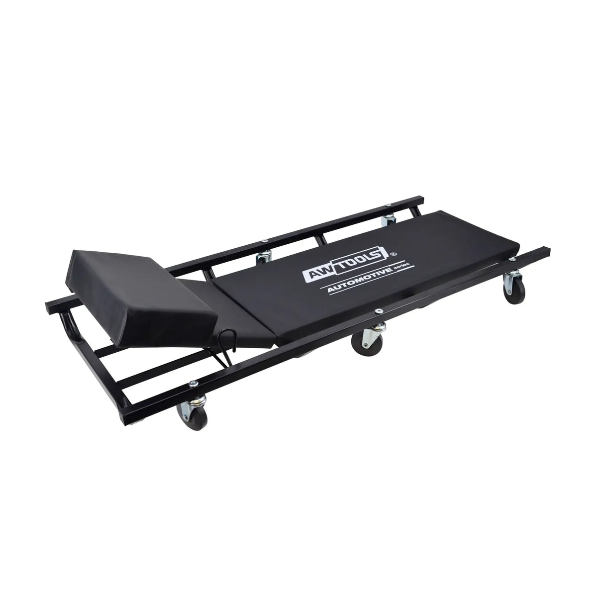 Werkplaatsleuning met stalen frame en zwenkwielen 104 x 44 x 10 cm