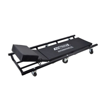 Werkplaatsleuning met stalen frame en zwenkwielen 104 x 44 x 10 cm