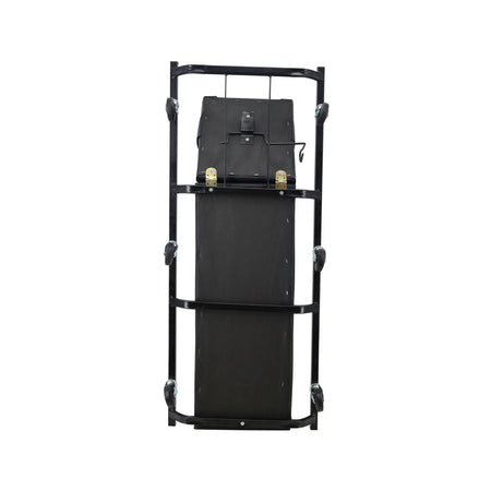 Werkplaatsleuning met stalen frame en zwenkwielen 104 x 44 x 10 cm