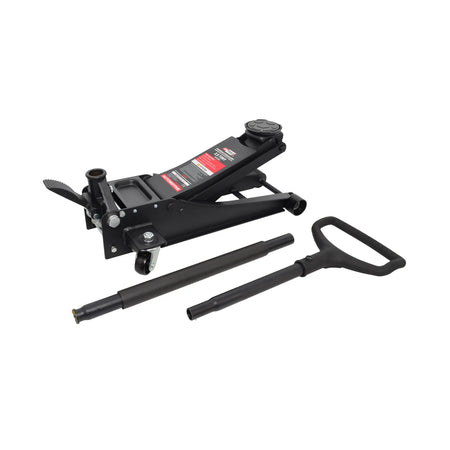 AWTools Lage-Profiel Krik 2,5T 75 - 505 mm met Dubbele Cilinder, Pedaal en Handgreep