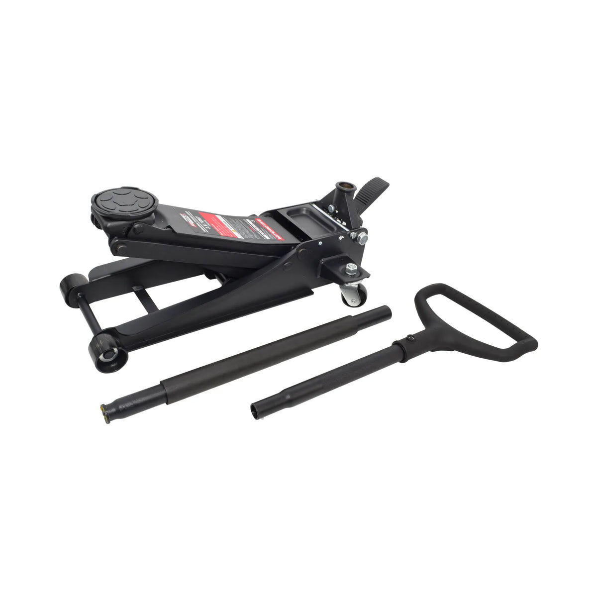 AWTools Lage-Profiel Krik 2,5T 75 - 505 mm met Dubbele Cilinder, Pedaal en Handgreep
