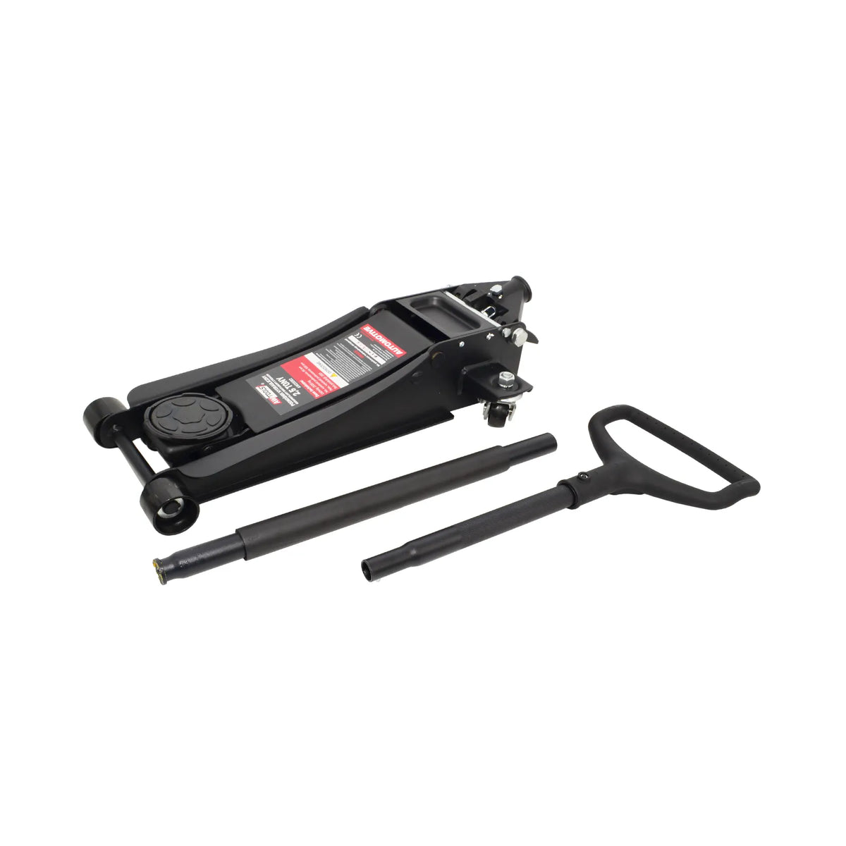 AWTools Lage-Profiel Krik 2,5T 75 - 505 mm met Dubbele Cilinder, Pedaal en Handgreep