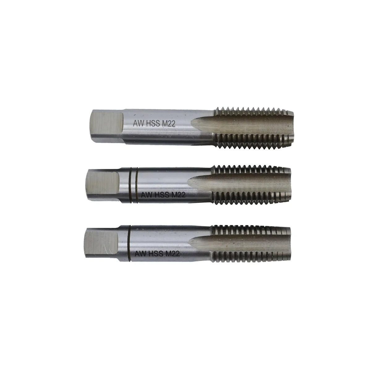 AWTools handtappen set M22x2,50 HSS M2 Black Line 3 stuks