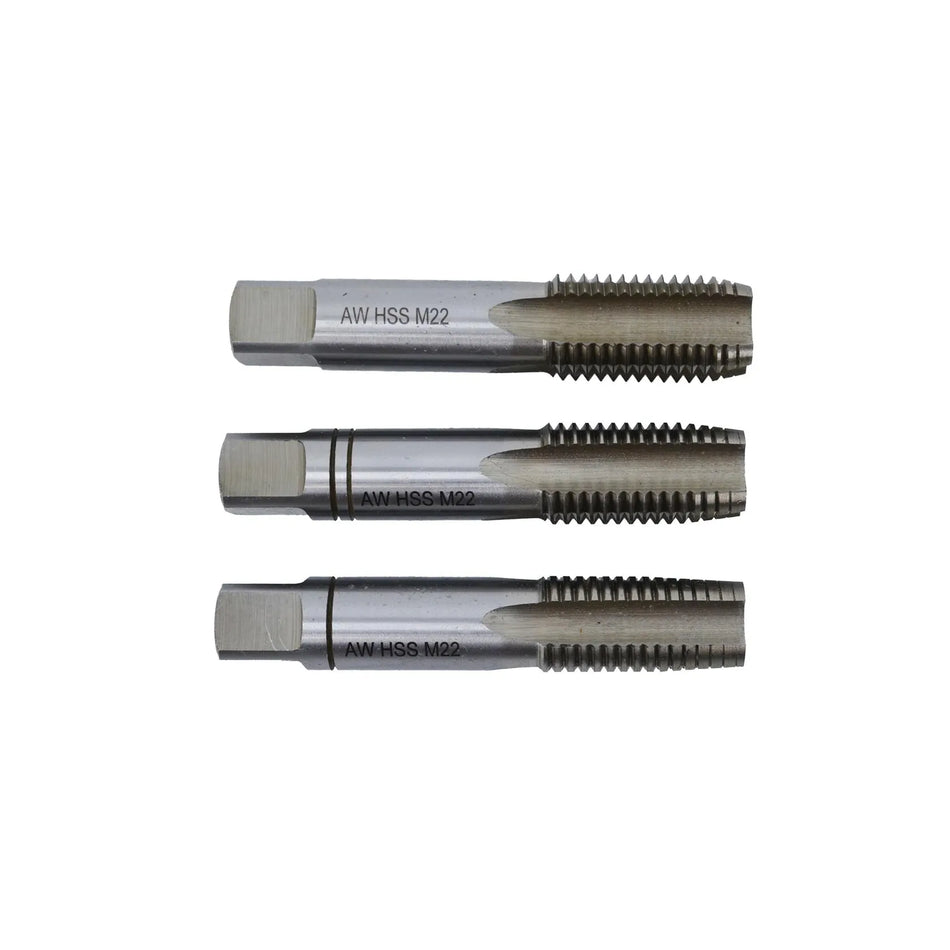 AWTools handtappen set M22x2,50 HSS M2 Black Line 3 stuks