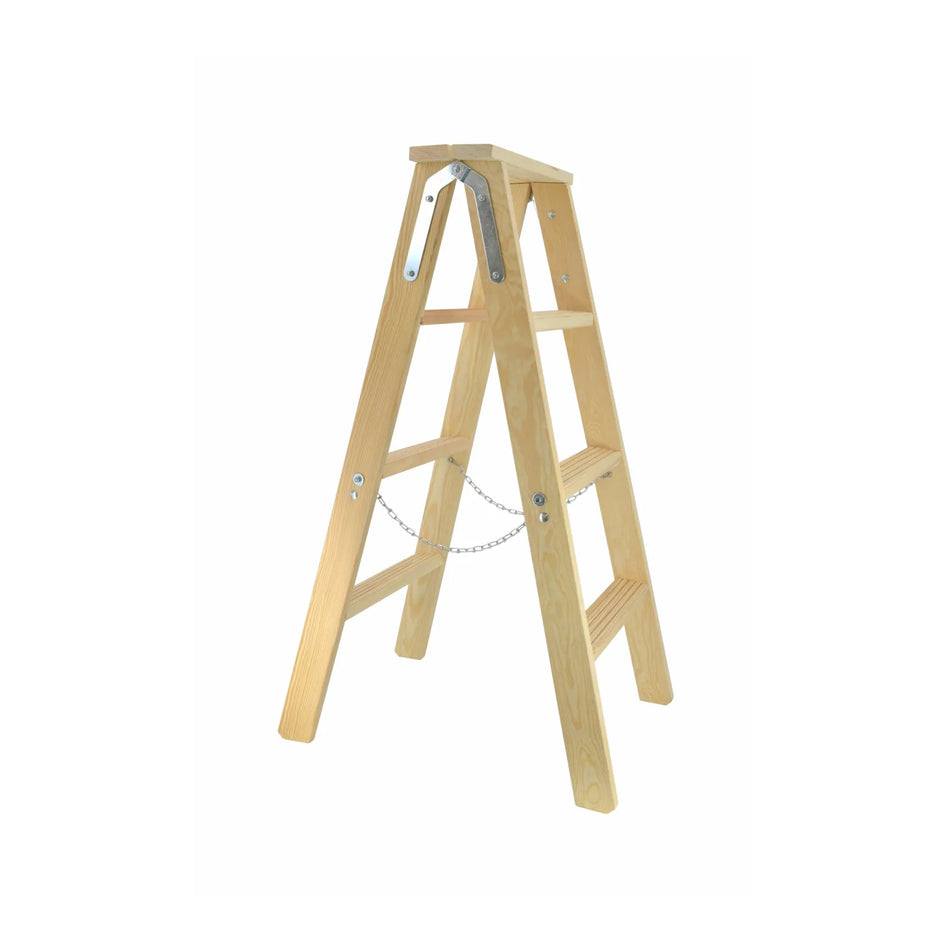 AWTools Huishoudtrap 150 kg 3 treden hout