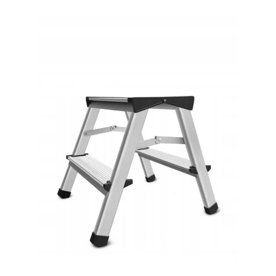 AWTools Huisladder 2 treden 125 kg aluminium